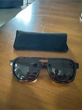 Meller SE Tigcar Unisex Sunglasses — Dark Tortoiseshell Frame, Gray Lenses